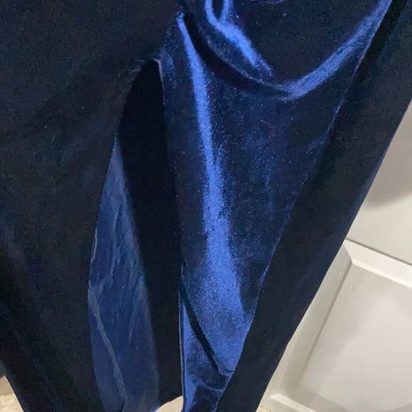 Fashion Nova Blue Velvet Dress - Picture 3 of 3